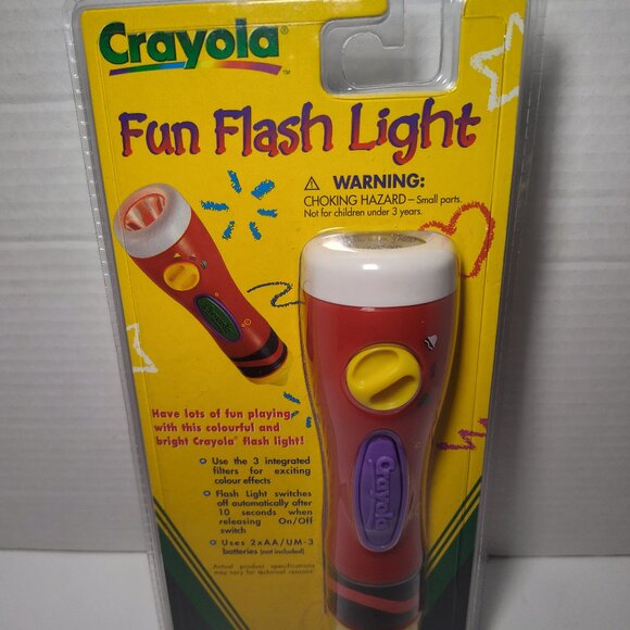 Vintage 1998 Crayola Fun Flash Light NOS Sealed Original Package 90s Toy - Picture 1 of 5